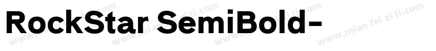 RockStar SemiBold字体转换